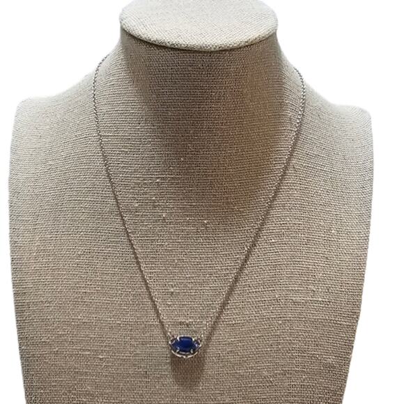 Kendra Scott Cobalt Blue and Silver Necklace - Picture 3 of 7
